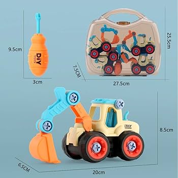 Amazon | JoyGrow 車おもちゃ 組み立ておもちゃ 工事カー 建設